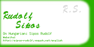 rudolf sipos business card